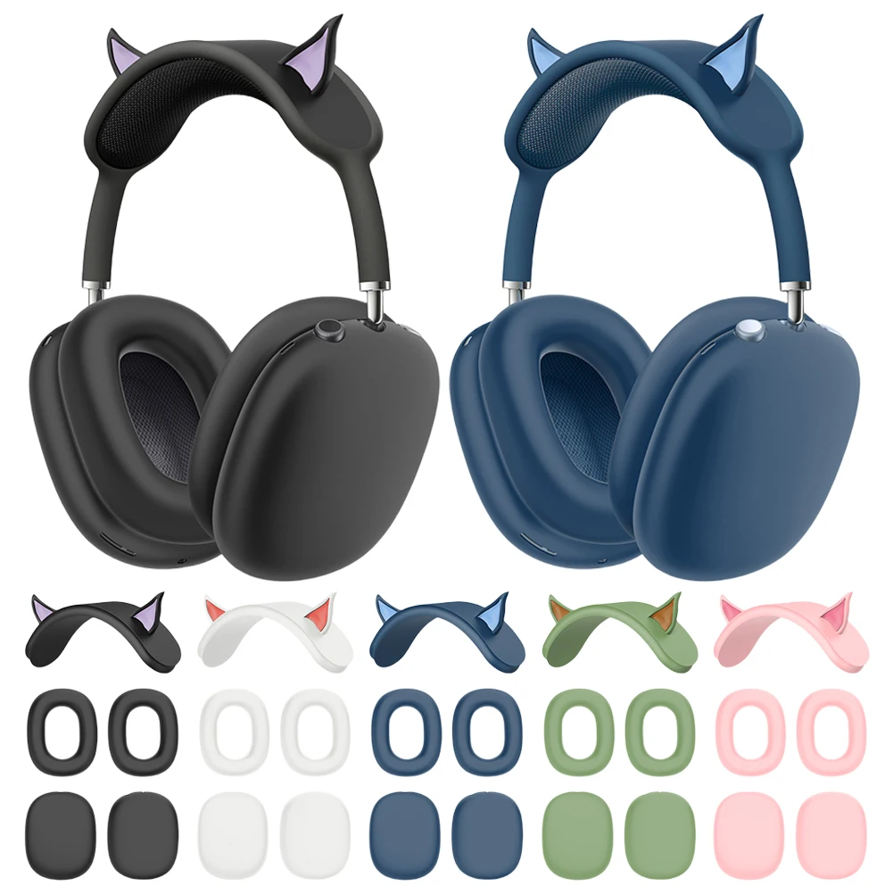 Funda 3 en 1 para auriculares inalámbricos AirPods Max, funda a prueba de golpes, funda protectora de repuesto para AirPods Max