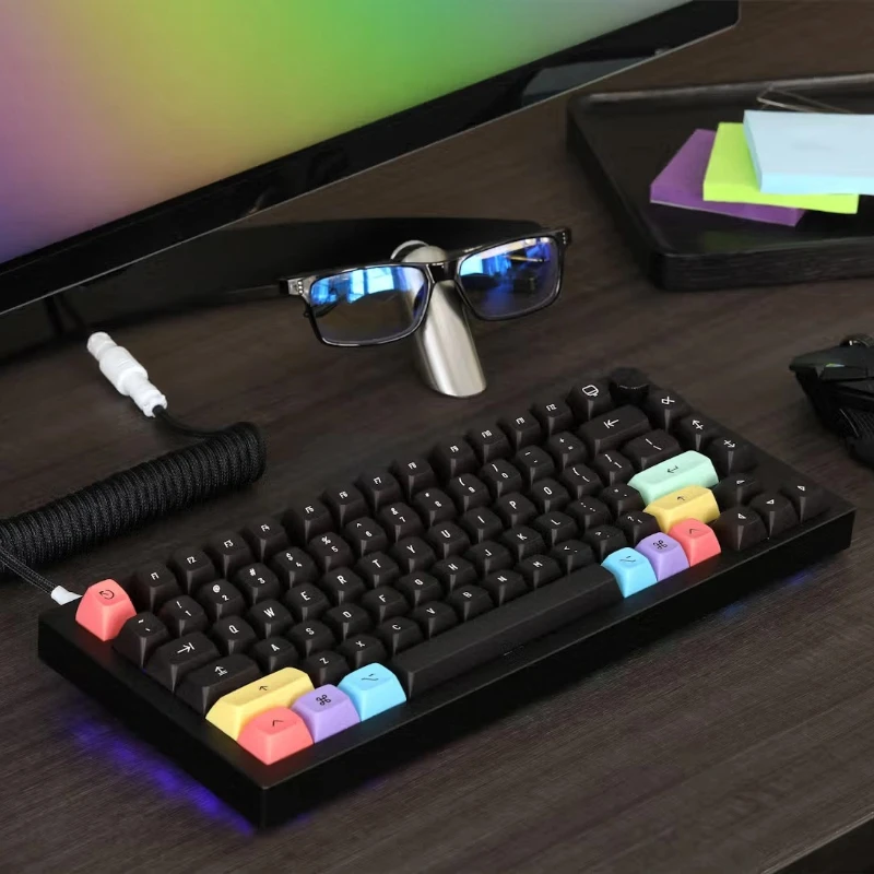 Drop + Biip MT3 extendido 2048 teclas oscuras personalizadas lindo estilo Retro café cereza perfil Keycap ABS tapas de teclas de punto de dos colores