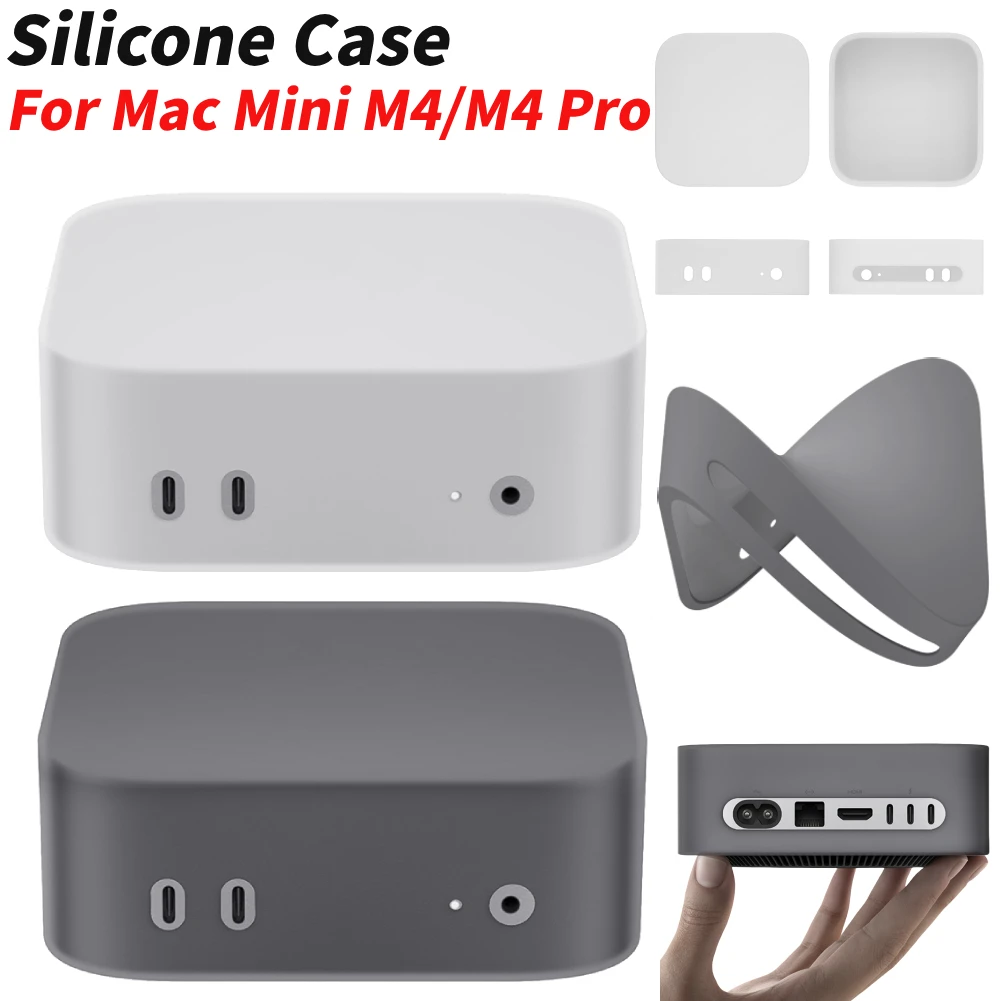 Funda de silicona para Mac Mini M4/M4 Pro 2024, funda protectora a prueba de golpes, funda de transporte a prueba de golpes para Mini M4/M4 Pro