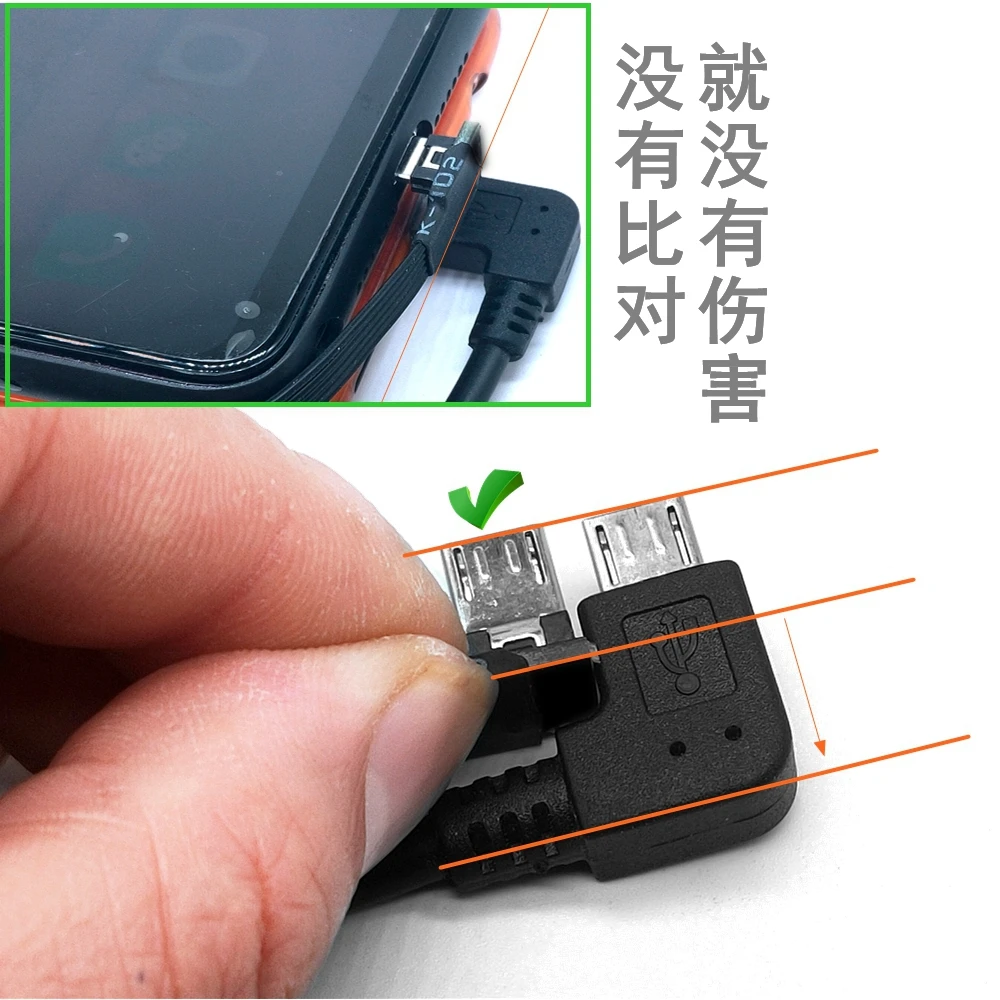 Conector de 1m de largo, Micro USB 2,0 B de alta calidad, 5 pines macho a macho, extensión M/M, Cable extensor de Cable para cargador de datos de carga, 0,1 m - imagen 5