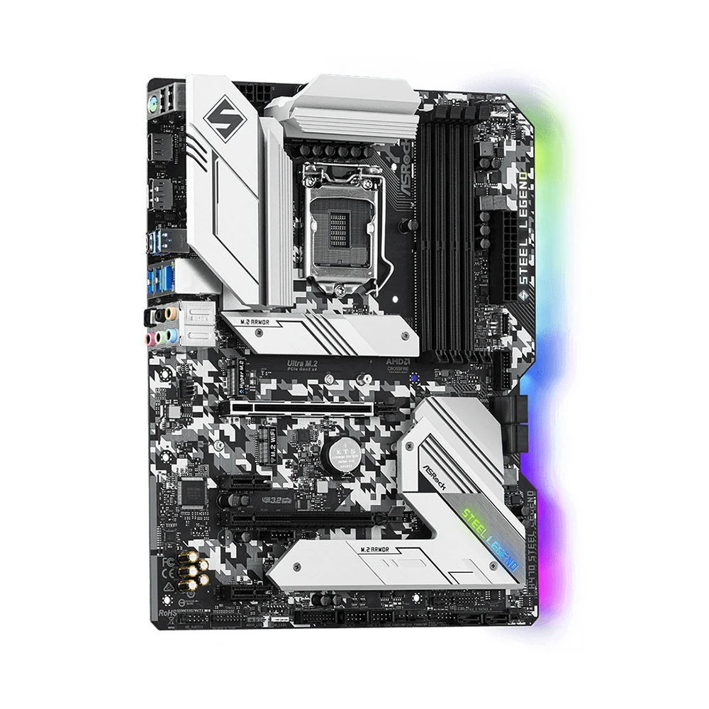 ASRock H470 STEEL LEGEND Motherboard LGA 1200 Support i3-10105F i5-11400F 11600KF i7-11700KF i9-11900KF CPU 4xDDR4 128GB M.2 ATX - imagen 2