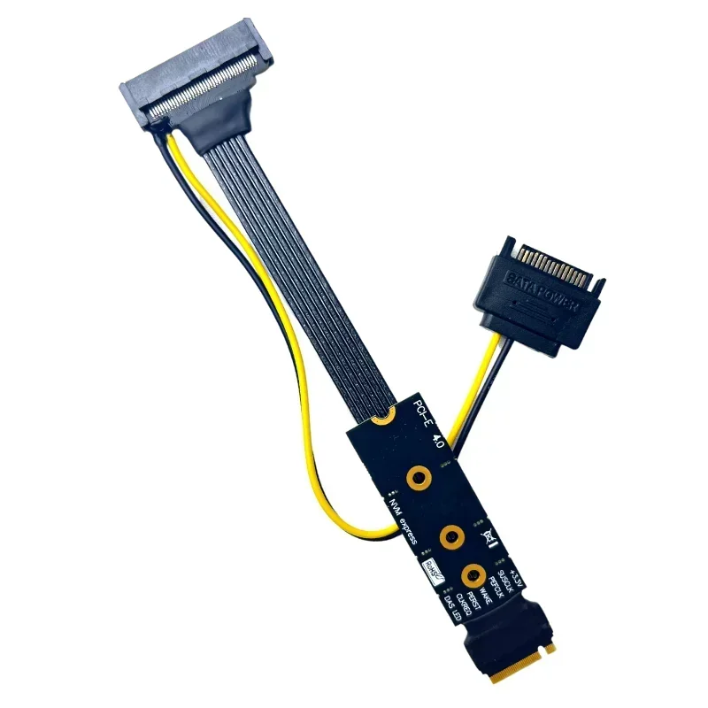 Cable adaptador de unidad de estado sólido M.2 NVME a U.2 U.3 chapado en plata PCI-E 4,0 GEN4 tarjeta elevadora M2 2242 2280 a U2 U3 de alta velocidad - imagen 5