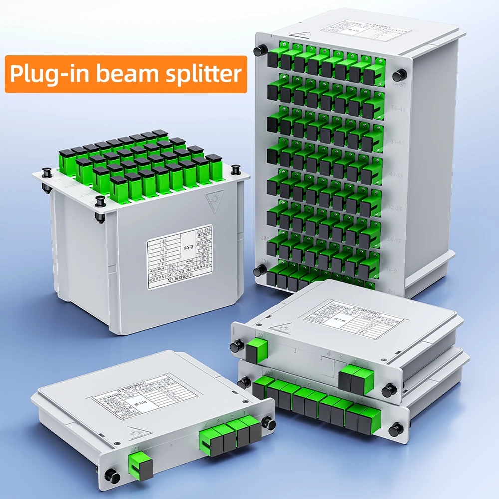 SAIVXIAN SC APC PLC 1x2/16 caja divisora de fibra óptica tarjeta de casete que inserta el divisor PLC divisor de acoplador de fibra óptica FTTH - imagen 2