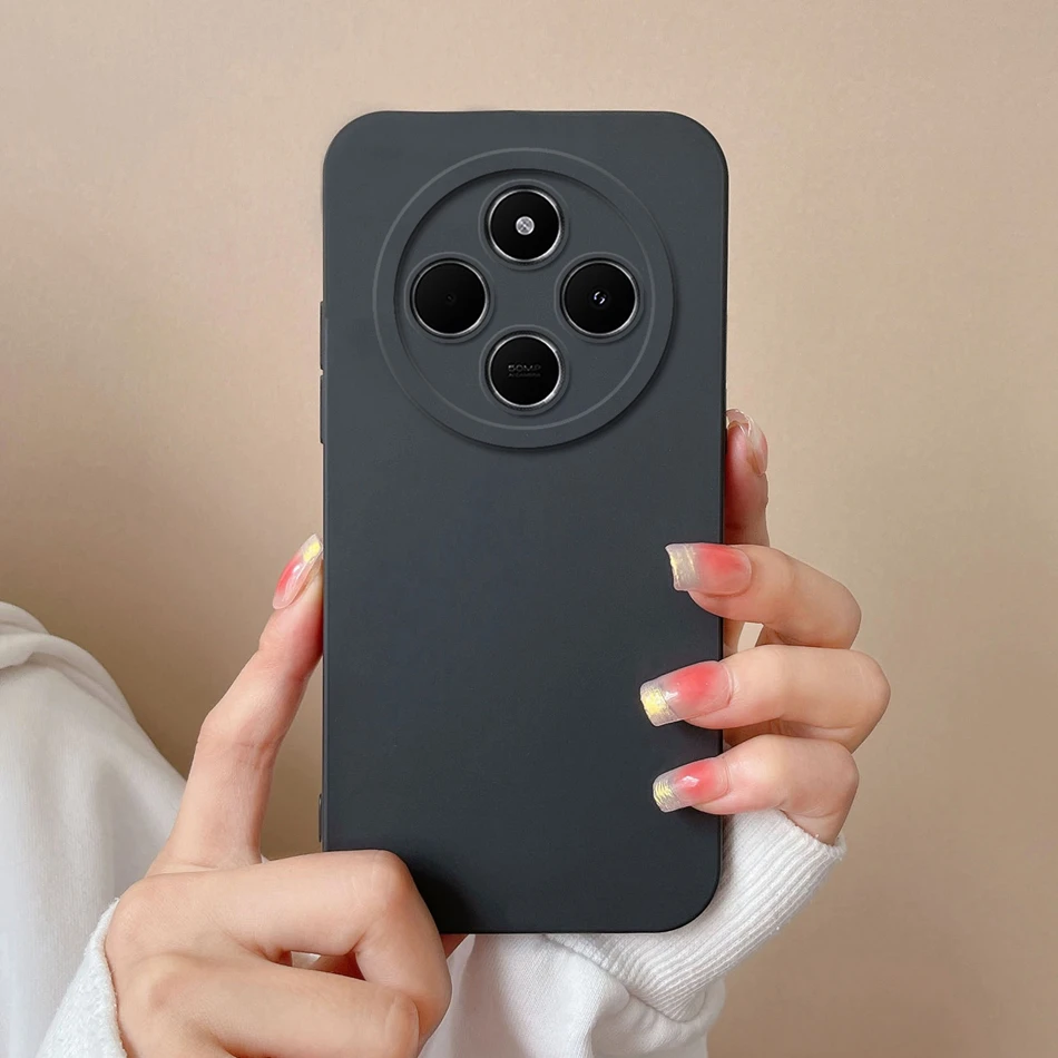 Funda lisa para Xiaomi Redmi 10 10C 10X 10A 11A 12C 13 13C 13R 14C, funda de teléfono suave Original de silicona líquida, carcasa anticaída - imagen 5