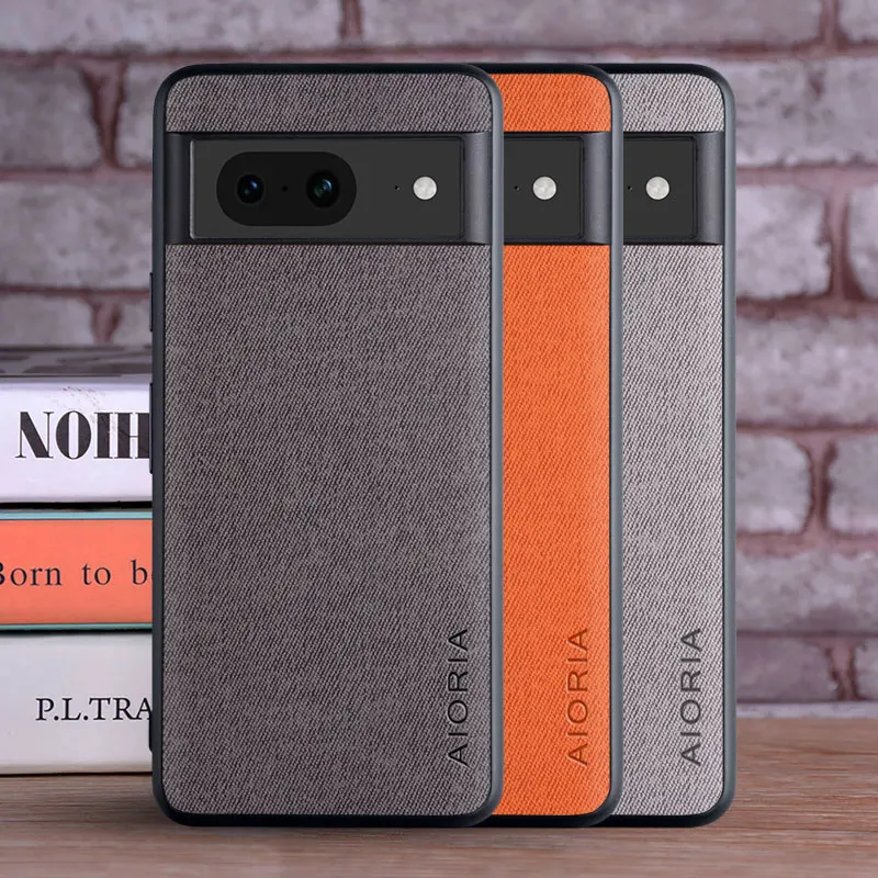 Google Pixel 8 Pro – Funda Cuero Textil Premium Antigolpes - imagen 2
