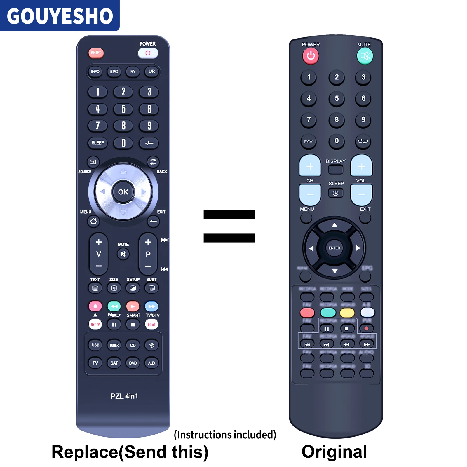 Nuevo mando a distancia de repuesto para línea Alphatronics T, SL-, R, E, M y S