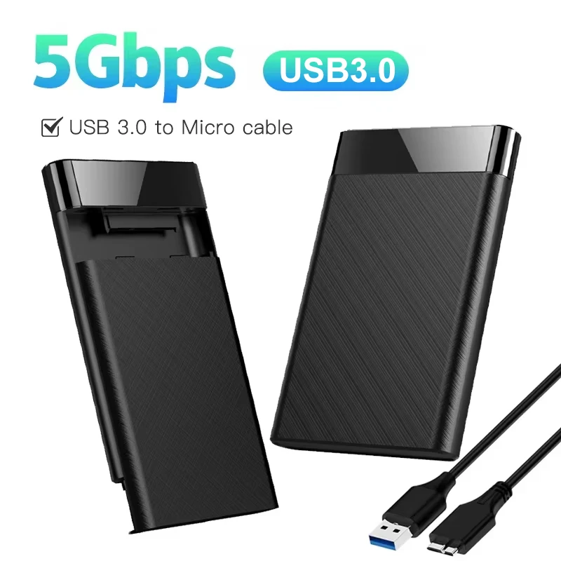 Caja de disco duro externo de 2,5 pulgadas USB 3,0 2,0 caja de disco duro 6TB compatible con disco duro SATA SSD HDD de 7mm 9,5mm para ordenador portátil PC móvil