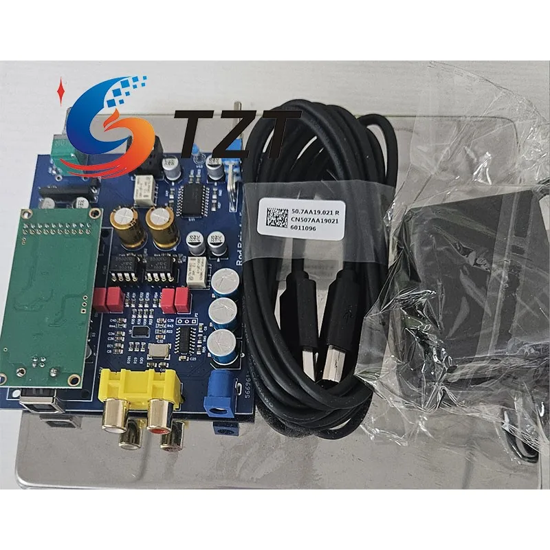 Placa decodificadora TZT U1 + tarjeta de solución USB para amplificador de auriculares Amanero DAC ES9038 compatible con decodificación DSD12 384K