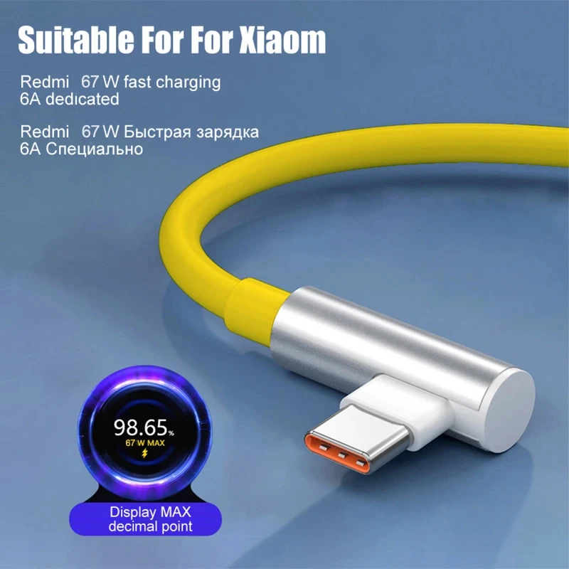 Cargador USB tipo C para teléfono Xiaomi, accesorio de carga Ultra rápida, 67W, Max, Note 12 Redmi, Turbo, Poco F5 Pro - imagen 3