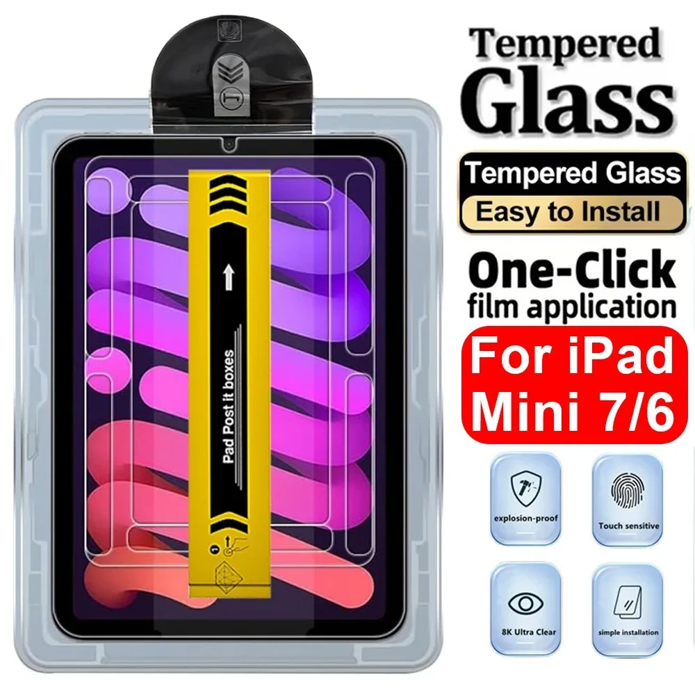 1-3 uds vidrio templado para iPad Mini 7/6 HD película protectora de pantalla herramienta de fácil instalación para iPad Mini 6ta generación 2021/Mini 7. a generación 2024 - imagen 2
