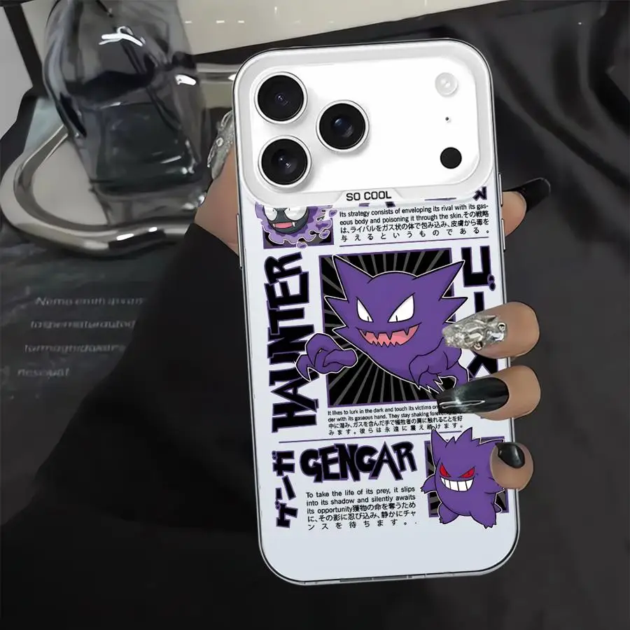 Funda Poke-monS Pika-chuS Gen-garS para iPhone 15 Plus 13 12 16e XS 14 16 17 Pro Max XR 11 17Air - imagen 3