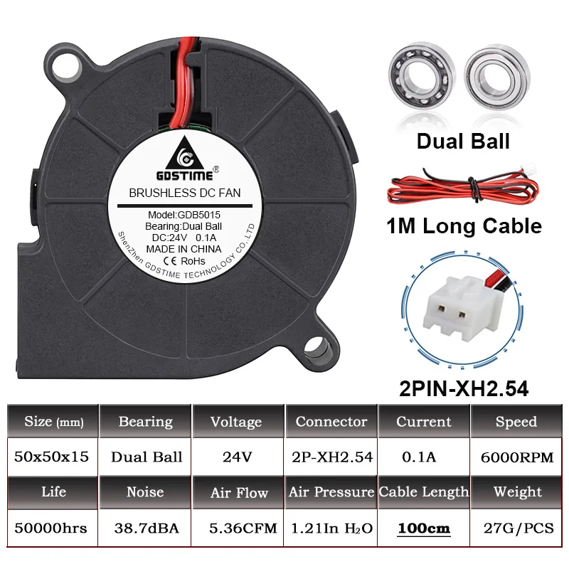 24V 2Ball 1M Cable