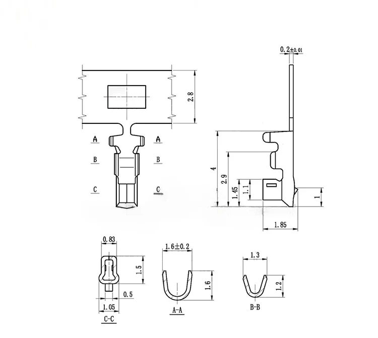 100 Uds ZH1.5mm 28awg 10cm/20cm/30cm Cable de doble cabeza solo Terminal de un extremo Cable conector electrónico prensado - imagen 5