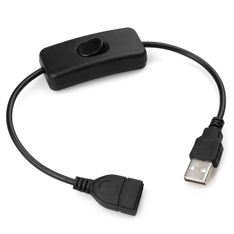 Cable USB de 30cm con interruptor de encendido/apagado, Cable de extensión, palanca para lámpara USB, ventilador, línea de fuente de alimentación, adaptador duradero, gran oferta - imagen 3