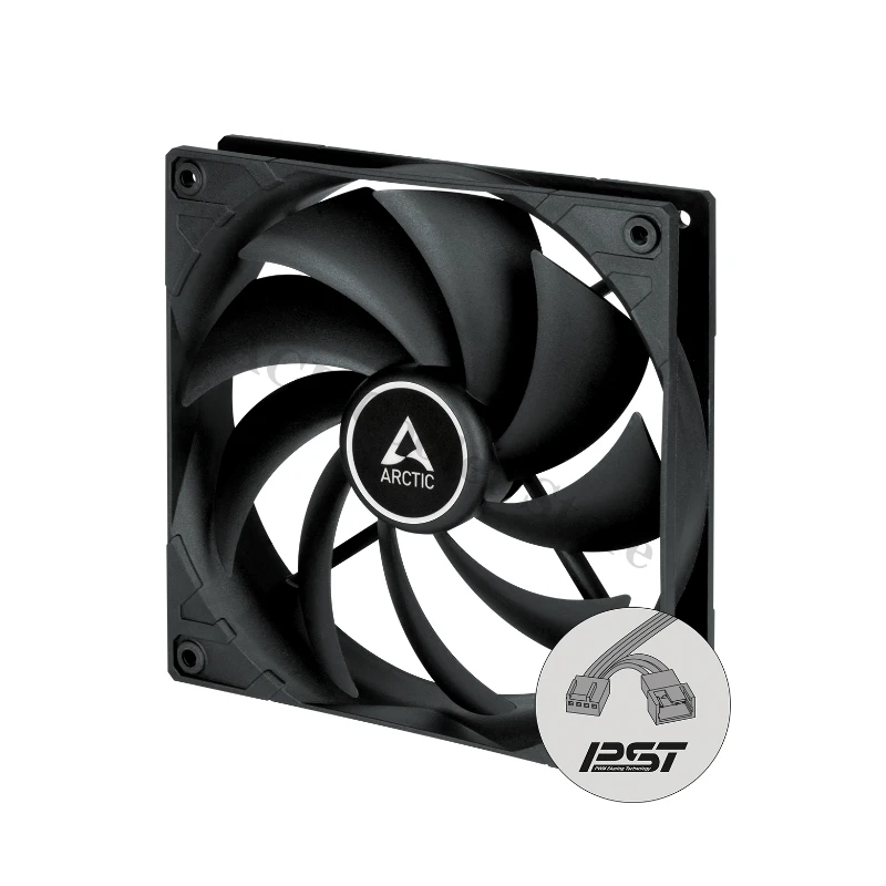 ARCTIC F14 PWM PST/CO Negro 14cm Ventilador con cubierta de PC 140MM Ventilador de refrigeración de CPU Control de temperatura PWM de 4 pines - imagen 5