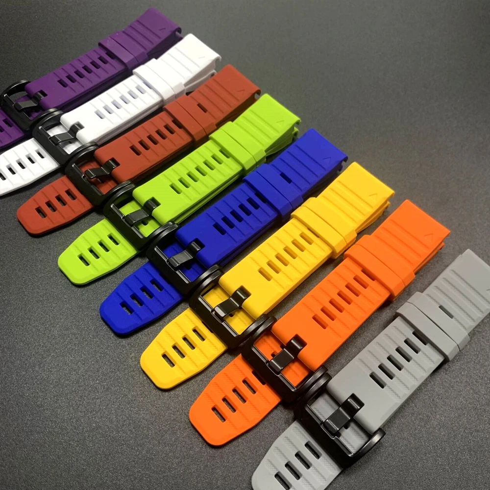 Correa deportiva QuickFit de silicona de 22 y 26mm para Garmin fenix8 pro 7X 6 6x 5 E, correa de reloj Tactix 8/D2 Delta/Instinct 3 2x/Epix - imagen 3