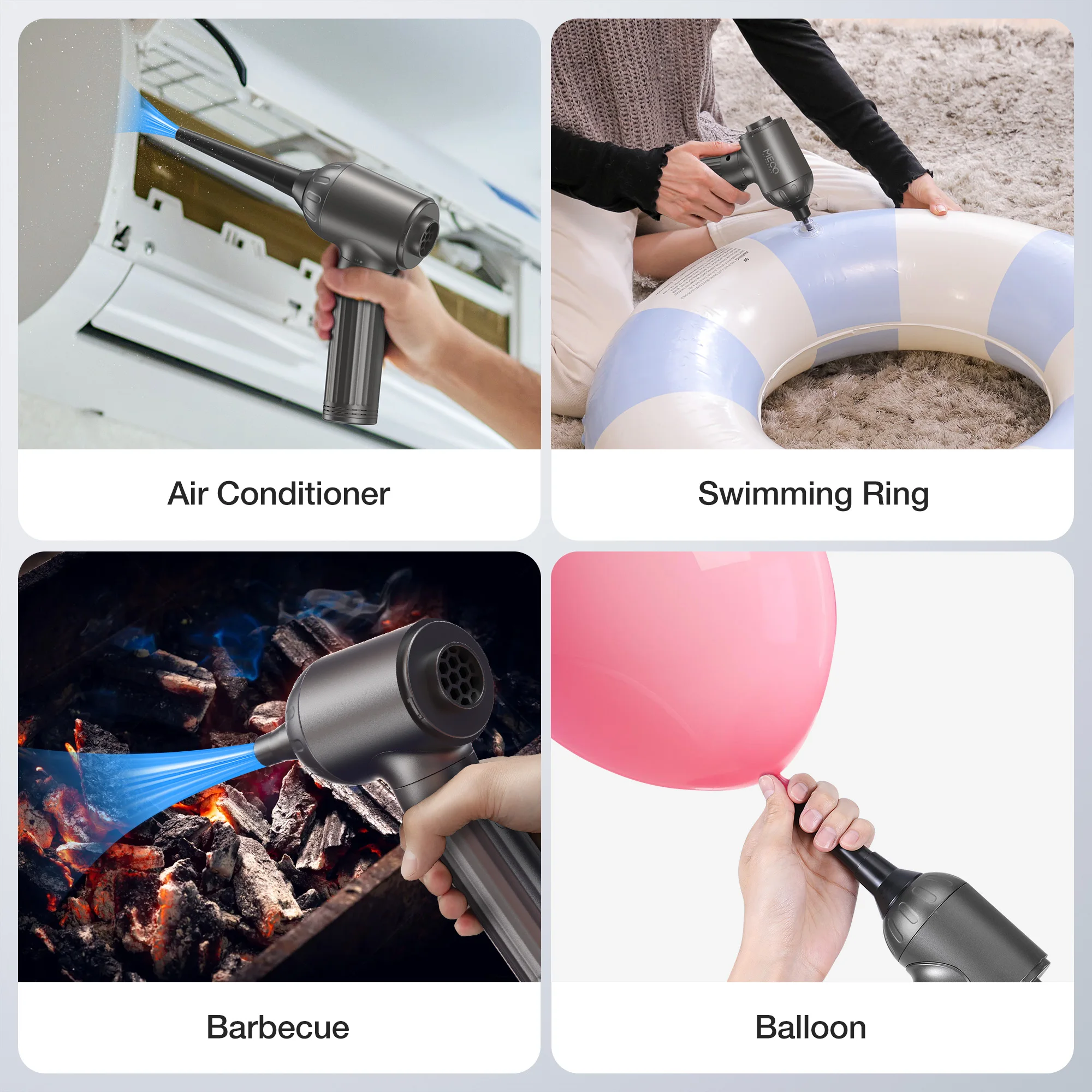 ME-VC2 4 en 1 función plumero y aspiradora eléctrica de aire comprimido potente limpiador de teclado de 3 engranajes para ordenador y coche - imagen 5