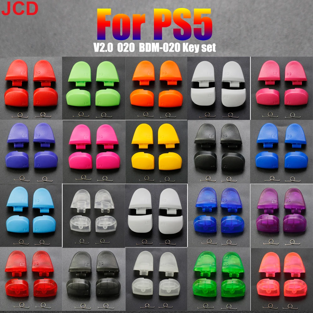 JCD para PS5 botones de disparo L1 R1 L2 R2 botones de disparo botón con resorte para PS5 V2.0 piezas de repuesto del controlador de BDM-020