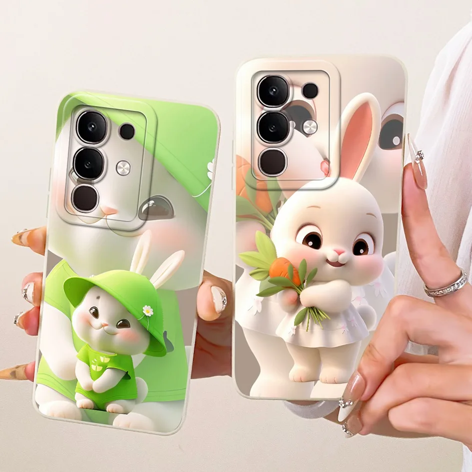 Para Vivo Y29 4G funda V2434 encantador gato dibujos animados suave caramelo silicona cubierta a prueba de golpes para Vivo T4x V2437 IQOO Z10x VivoY29 4G Shell - imagen 2