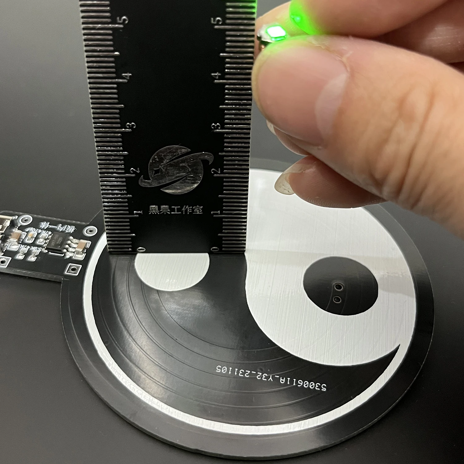 Fuente de alimentación inalámbrica, transmisor, bobina, inducción, integración, TYPE-C, USB, cc 5V + 5 piezas, receptor, lámpara Led, 0 ~ 35mm - imagen 4