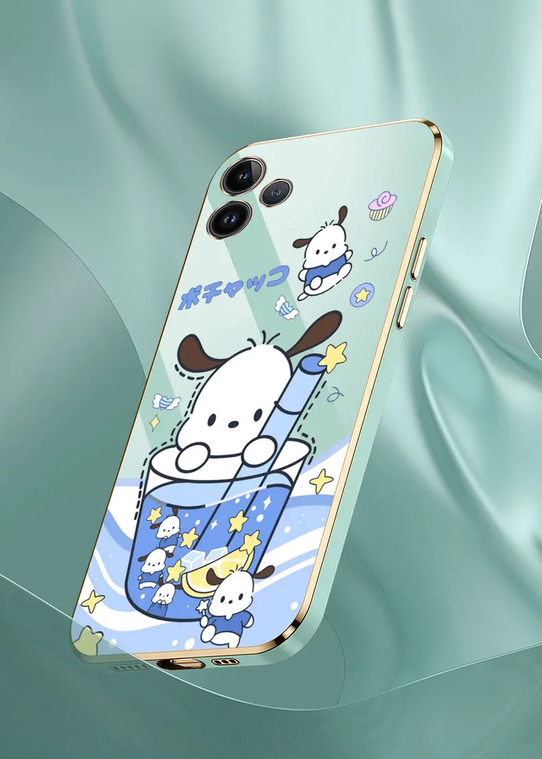 Funda de dibujos animados Pochacco Cinnamoroll para infinix Hot 30I 30 20 20S 20I 12 12I 11 11S 10 10S 10I 9 8 Play Pro Nfc, cubierta chapada - imagen 5