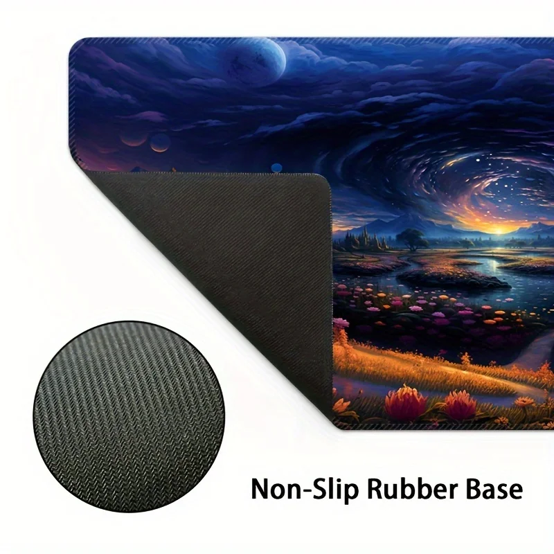 Alfombrilla de ratón de nubes giratorias de Anime, accesorios de escritorio de PC antideslizantes de goma grande, alfombrilla de ratón para teclado de oficina y jugadores, alfombrilla decorativa - imagen 4