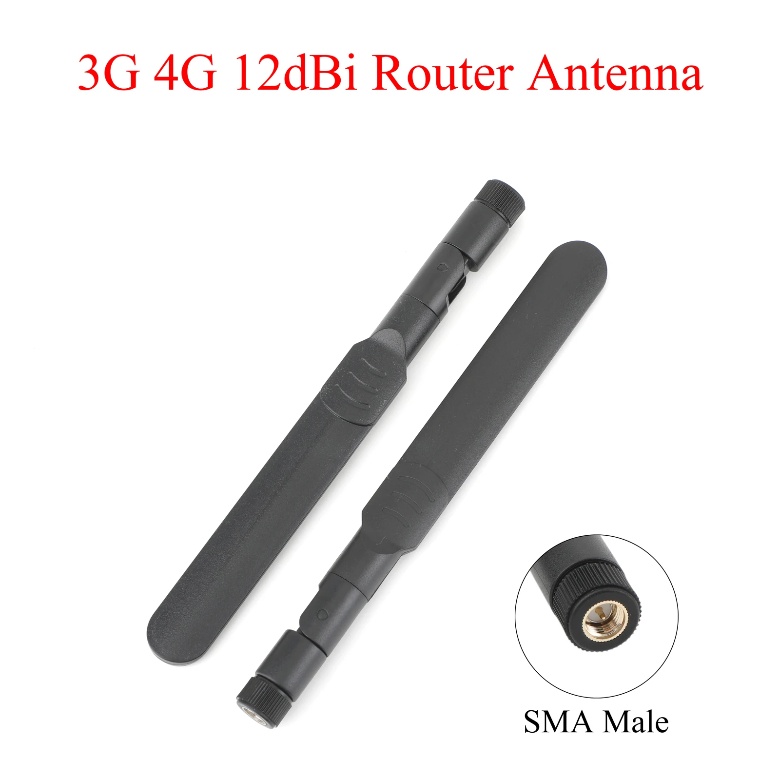 2 uds/4 Uds enrutador WiFi antena 3G 4G 12dBi SMA macho 700-2700Mhz para tarjeta de red de ordenador enrutador WLAN para enrutador ASUS - imagen 2