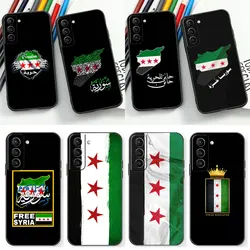 Funda Silicona Samsung Galaxy S24 Negra Bandera Siria Antigolpes