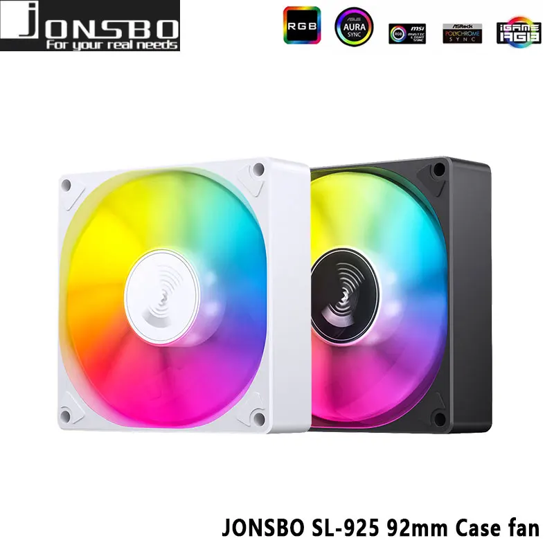 JONSBO-ventilador minimalista silencioso, ARGB PWM, SL-925, 92mm