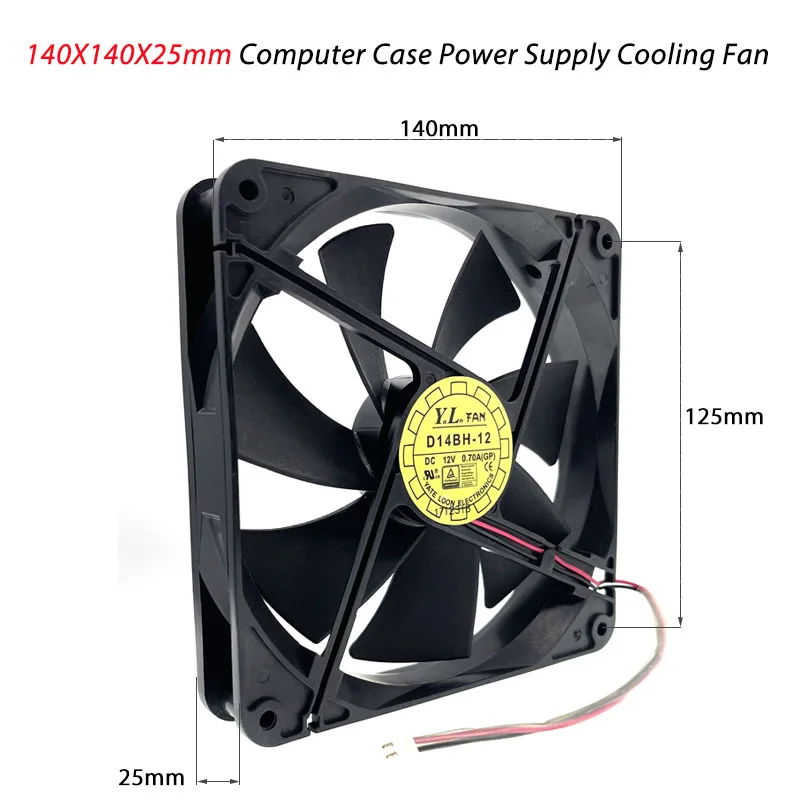 Yate Loon D14BH-12 Ventilador 140mm para PC 2500 RPM