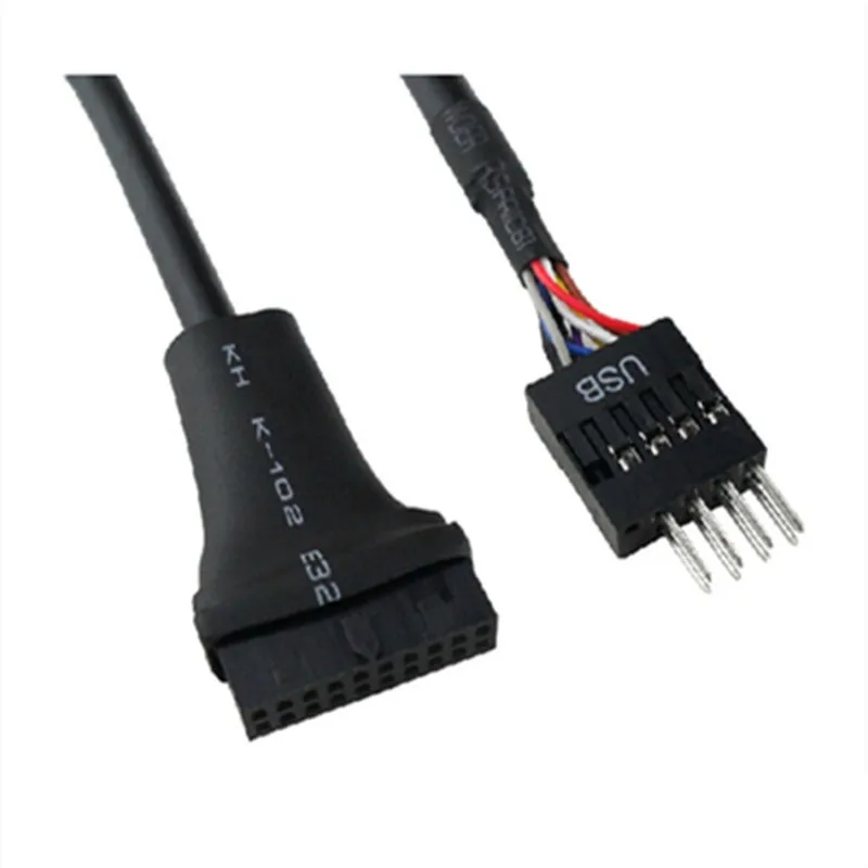 Adaptador de cabezal de placa base macho a hembra, 19/20 Pines, USB 3,0 hembra a 9 pines, 14CM, para escritorio - imagen 3