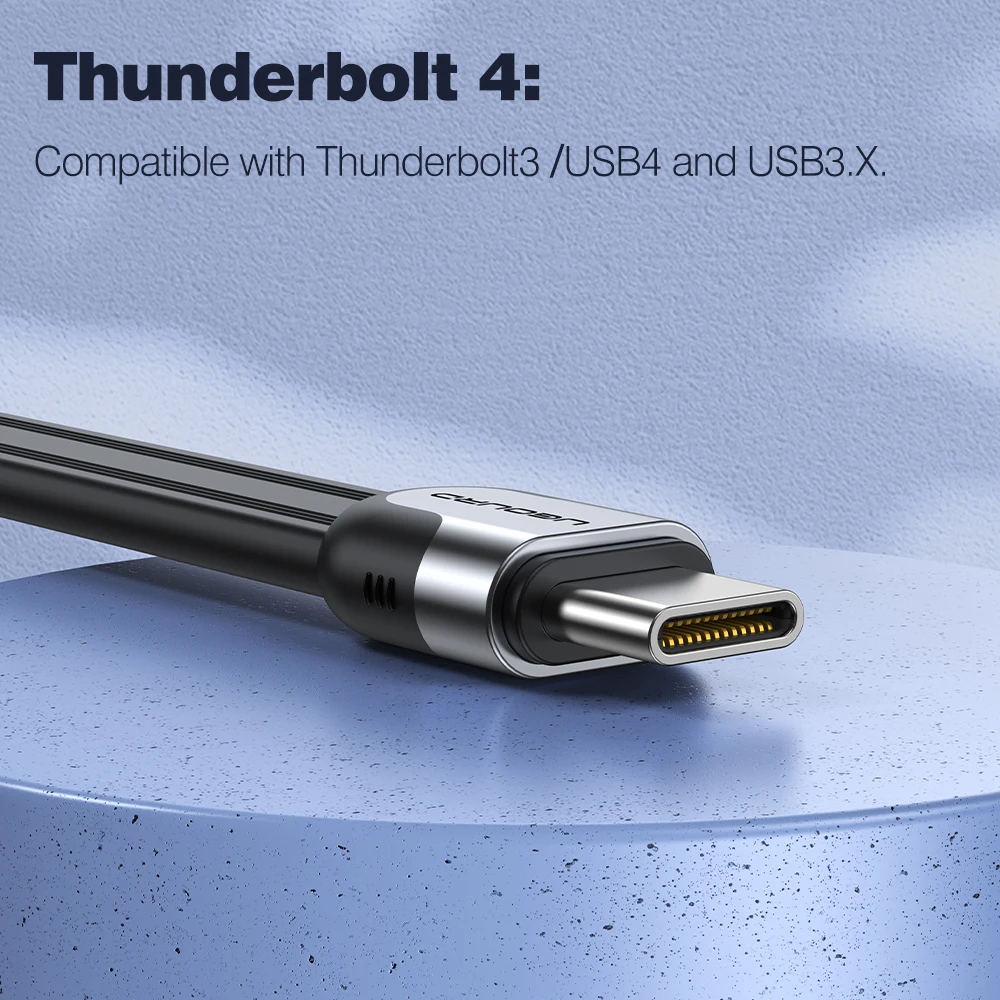 40Gbps Thunderbolt 4 USB C Cable de función completa Cable plano USB 4 fecha 0,15 m 1 m 8K PD 240W Cable para Thunderbolt3 iPhone 15/16 SSD - imagen 5