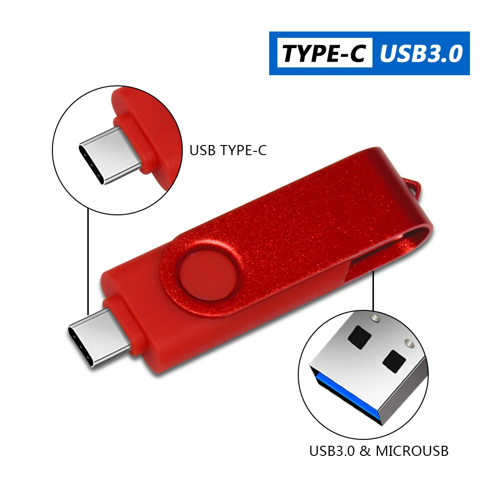 Metal 3. 0 unidad flash USB Pen Drive de alta calidad 16GB 32GB 64GB 128GB Pendrive para dispositivo tipo C pen drive regalos creativos - imagen 5