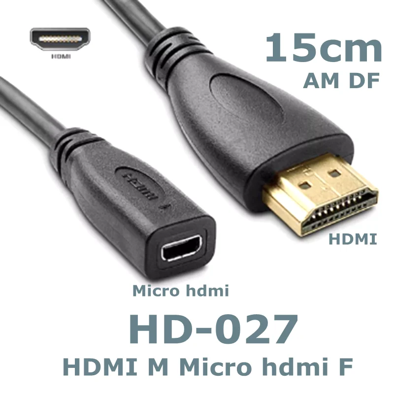 20 cm Micro Mini HDMI - compatible macho/hembra a cámara A/C/D macho/hembra, tableta, computadora, conexión de vídeo de TV Cable HD - imagen 4
