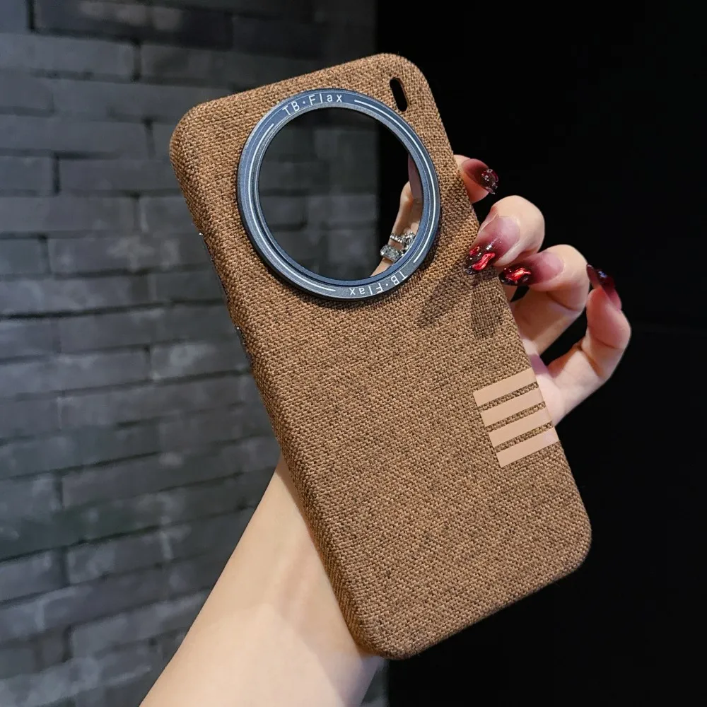 Para VIVO X200 Pro funda de lujo de tela PU funda protectora trasera para VIVO X200 Pro Mini X200PRO funda completa para teléfono - imagen 2