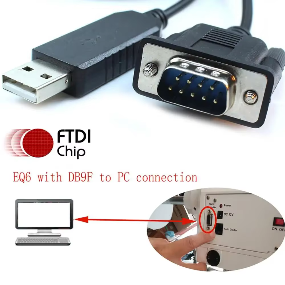 Skywatcher Cable Control Montura Goto EQMOD Asiair – HEQ5 Pro AZEQ6 - imagen 5