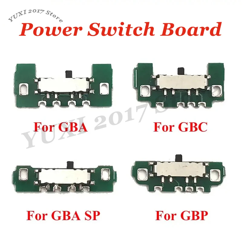 Placa de interruptor de encendido-apagado, 1-2 uds., adecuada para GBA GBC GBP GBA SP, piezas de repuesto para mantenimiento de consola de juegos, interruptor de alimentación