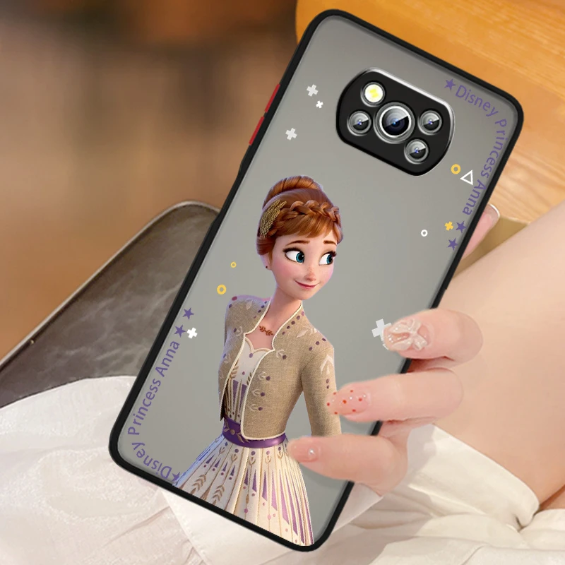 Disney Frozen Princess Ariel Frosted translúcido para Xiaomi Mi Poco X5 X4 X3 M6 M5S M5 M4 M3 F5 F4 F3 F6 Pro 5G TPU Phone Case - imagen 3