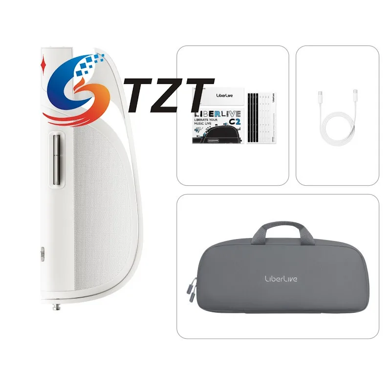 TZT LiberLiveC2 guitarra sin cuerda fusión acompañamiento inteligente plegable guitarra eléctrica soporte 3,5mm/6,35mm/salida tipo C