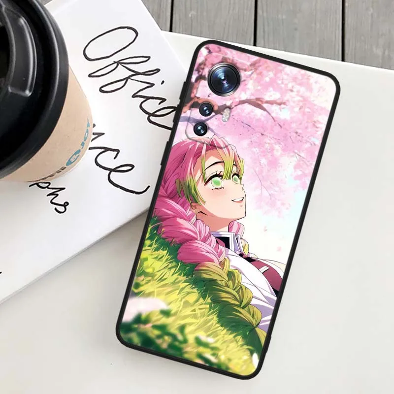 Mitsuri lindo Anime para Xiaomi Mi 17 15 14 14T 13 12 11 13T 12T 11T 12X Lite Ultra Pro Max 5G funda de teléfono negra - imagen 5