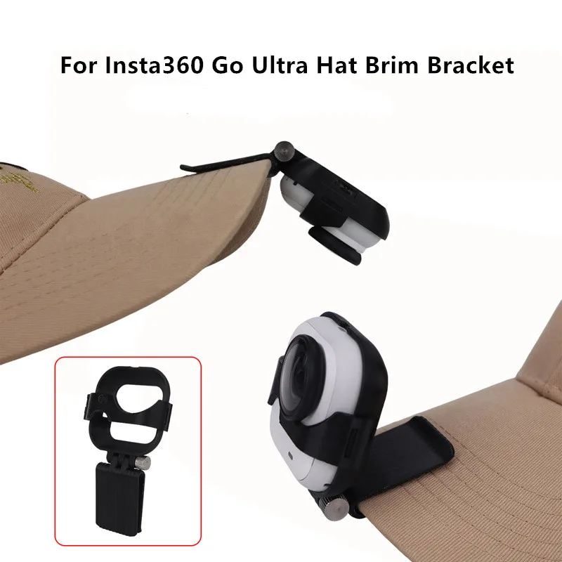 Clip de ala para sombrero, marco de expansión ajustable, gorra de béisbol, soporte fijo para Insta360 Go Ultra, accesorios de Cámara de Acción - imagen 2