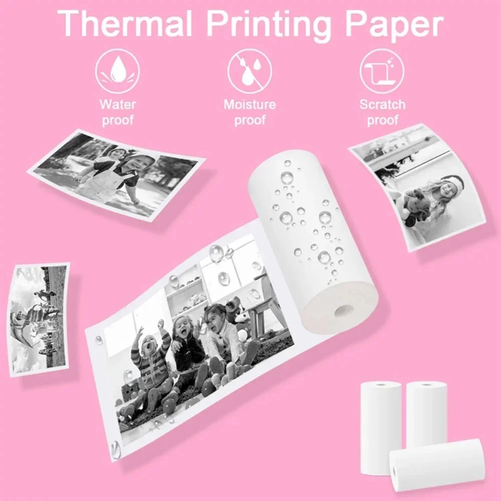 30 rollos de papel térmico de 57x25mm, pegatina blanca para cámara, impresión instantánea, papel de impresión para cámara para niños, piezas de accesorios de repuesto - imagen 2