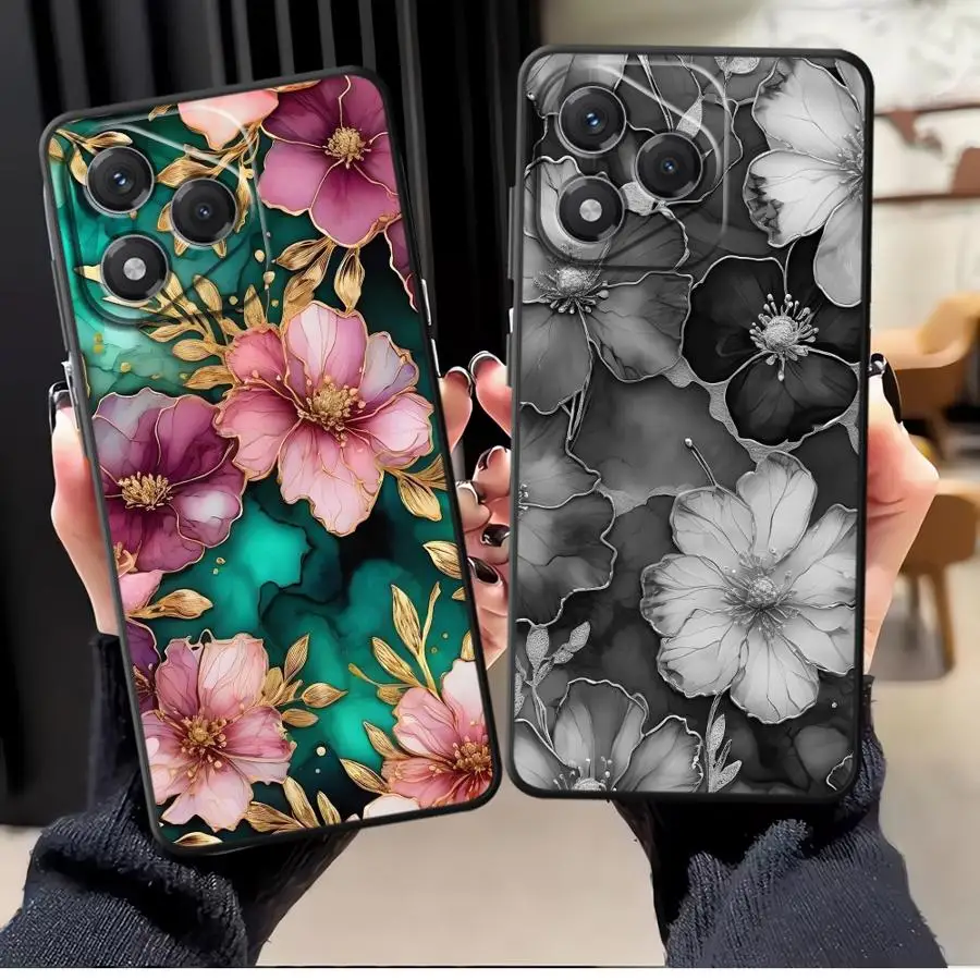Funda para Teléfono con Diseño de Flores en Tinta para Honor X6 X5b Magic5Lite 8X 90 X7 X8 X9a 200 400 Lite 70 - imagen 3