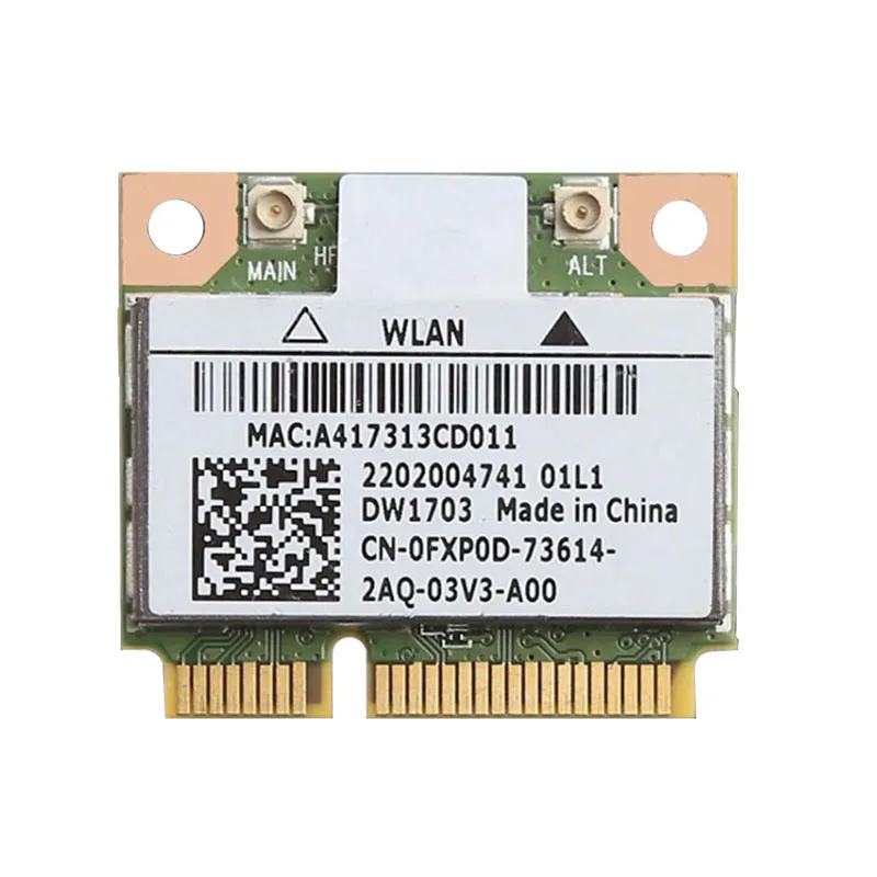 Mini tarjeta Lan de red inalámbrica Pci-e AR5B225 Wifi compatible con DW1703 Vostro 470 2420 2710 V1440 1450 1540 1550 DW1703 AR5B225 - imagen 3