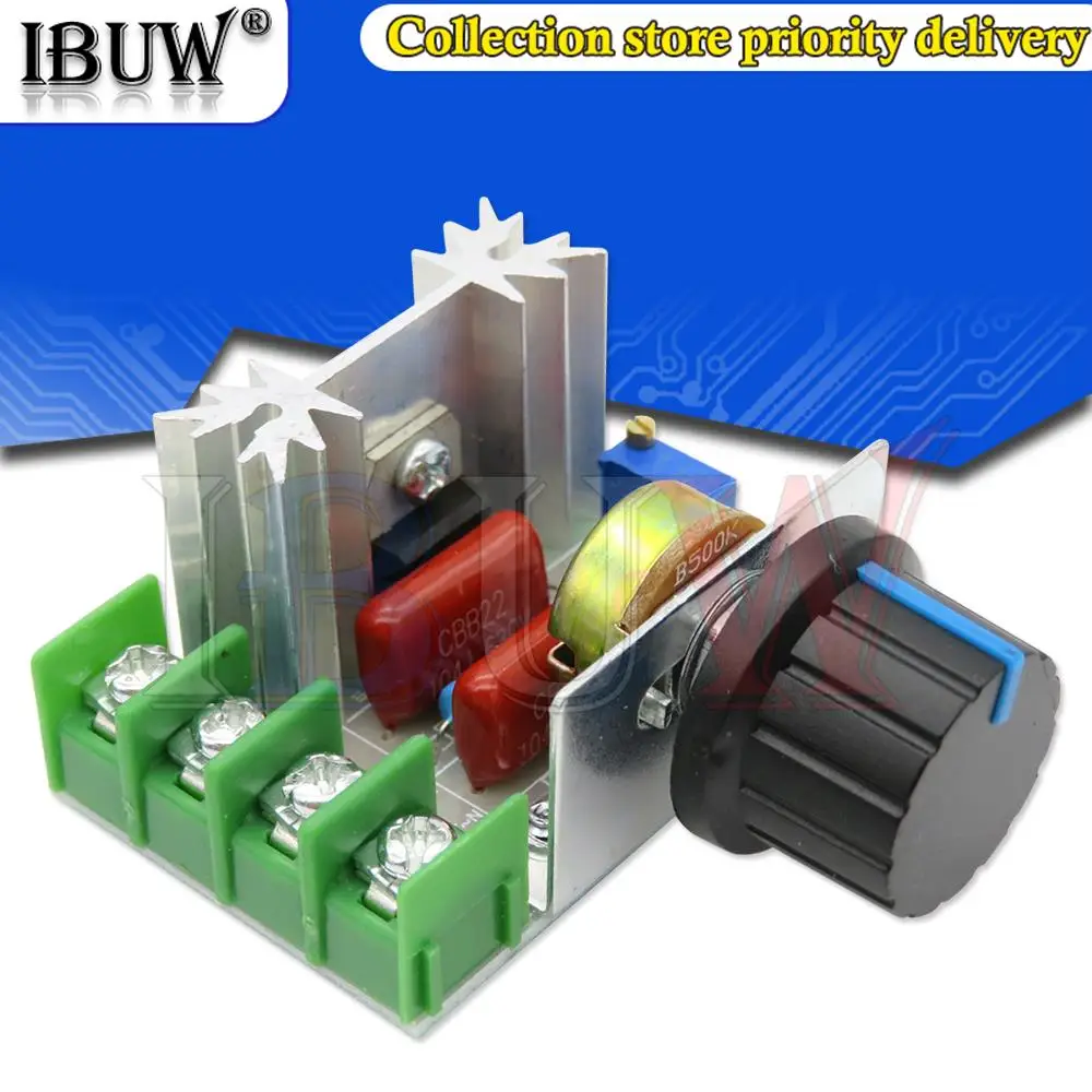 1 Uds AC 220V 2000W regulador de voltaje SCR atenuadores controlador de termostato de velocidad - imagen 2