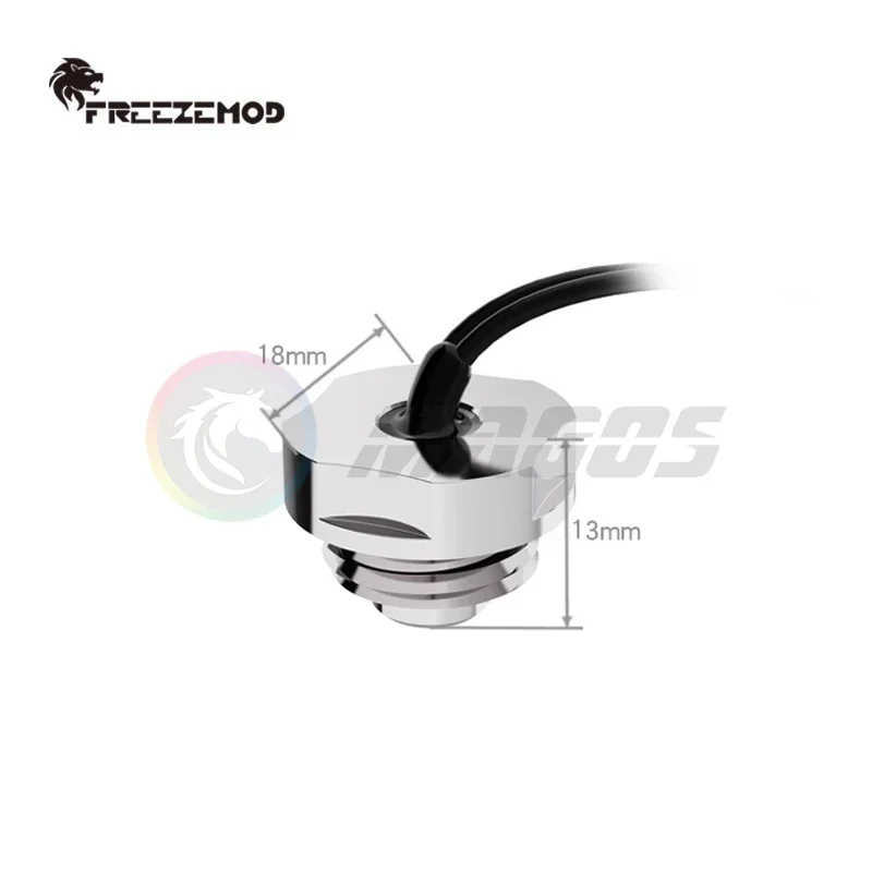 FREEZEMOD enchufe de medición de temperatura de refrigeración por agua 3950 Sensor de termómetro 10K impermeable, corto o largo, DT-CWD DT-CWC - imagen 3