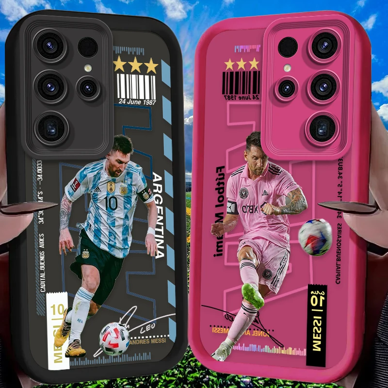 Guapo funda de jugador de fútbol para Samsung Galaxy S24 S23 S25 Ultra S22 S21 Plus FE A56 A36 A26 A16 A06 A15 A25 A35 A55 5G