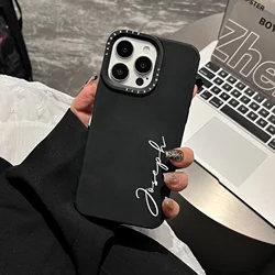 Funda Personalizada para iPhone con Nombre Antigolpes de Piel Sintética