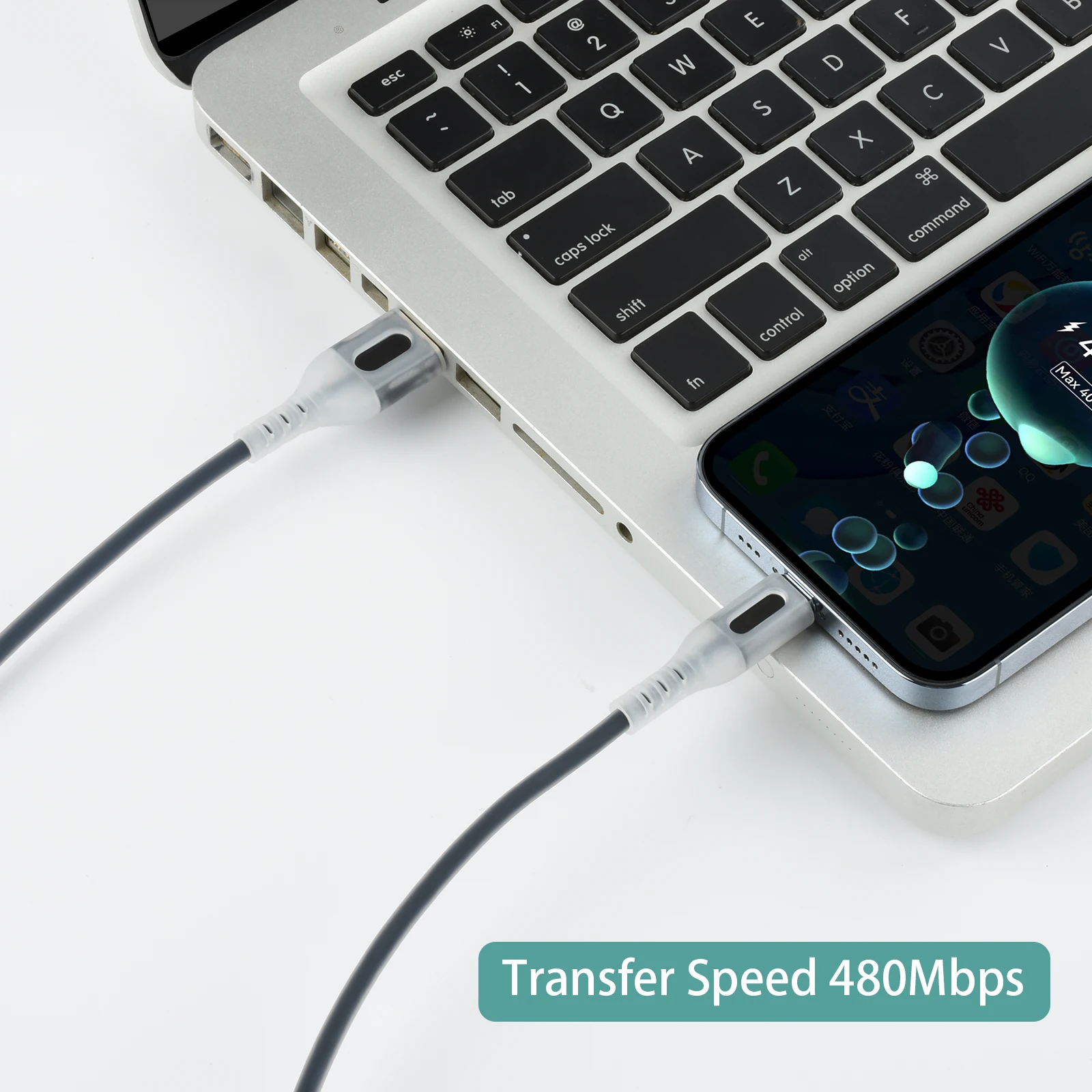 Cable de datos tipo C de carga súper rápida de silicona líquida, 120W, 6A, para Xiaomi, Huawei, Samsung, línea de datos semitransparente - imagen 2