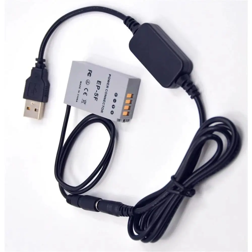 EN-EL24 ENEL24 Batería ficticia EP-5F Acoplador CC 5V Cable USB a CC Suministro para cámara Nikon 1 J5 1J5 - imagen 3